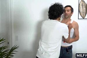 Bored housewife cheats with big tits and gets fucked hard?