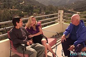 Stranger screws housewife Angela Attison's ass