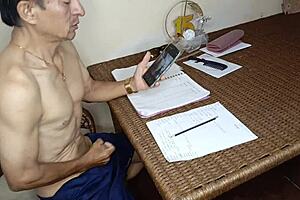 Old Kinky Stepfather Fucks Young Girl At Home.