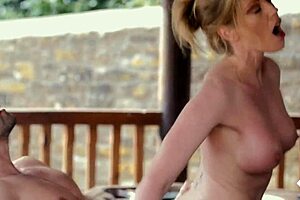 Horny Hot Wife Holly Kiss Rides Wet Pussy in Pool with Toy Boy Passionately