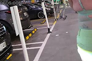 trashy kiwi slut shows off her pussy at the mall and on a busy public street.