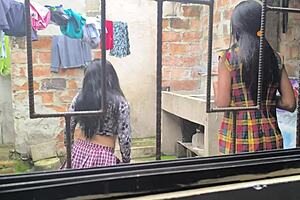 housewives make homemade porn after laundry