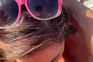 me and friend flash for big cock while husbands drink