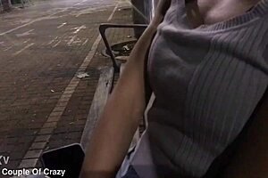 Fucking a street slut I met, new mature in panties and long stockings, creampie inside pussy - amateur Nora MILF - Andy Z 94