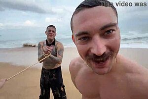 two pirates and sailors after shipwreck