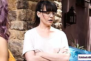 Lesbian Milf Fingers Busty Boss Passionately