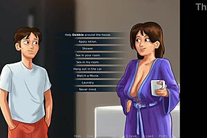 stepmom and son in summertime saga blowjob scene