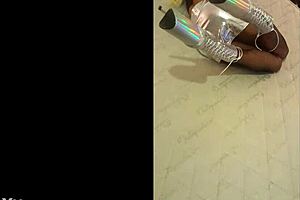 I love her in silver and fishnet pantyhose