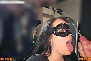 Millie Fox bends over for doggystyle fucking and swallows cum in mega compilation 😋