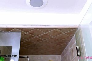 Elegant Hot Brunette Took a Relaxing Shower