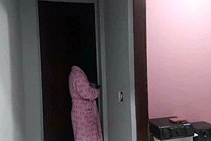 stepson catches stepmom masturbating tight ass and fucks bareback