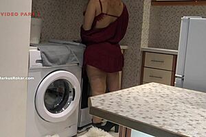 stupid maid stuck in washing machine, what happens next?