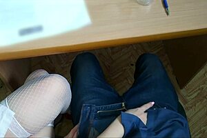 Sexy nurse jerks off patient