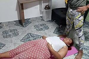 this horny mature woman likes to be made to suck cock by not son