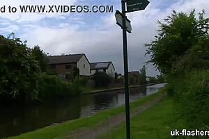 chubby british amateur flashes big ass in public