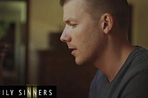 Stunning milf in lingerie says, 'Fuck my wet pussy hard, stepson!'