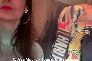 Want to see Ava Moore filming a trucker's balls in his cabin with Glory?