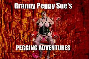 Granny Peggy Sue enjoys pegging and missionary positions with orgasms