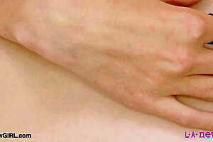 lovely blonde beauty reveals her stunning figure in pov interview