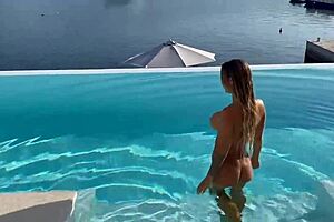 Gorgeous Monika Fox Swims Naked In Pool In Beautiful Place Free
