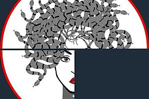 two ladies playfully slap and kick a small dick in this kinky scene