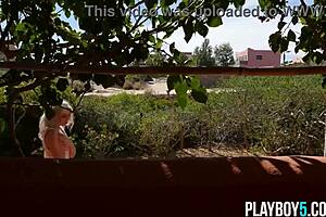 Tiny canadian milf blonde katie jean in hot outdoor softcore porn