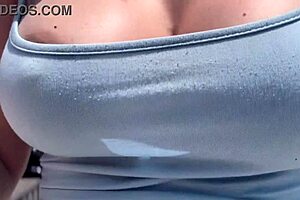 Artemisia Love Flashing Her Big Tits Outdoors Without A Bra So Horny!