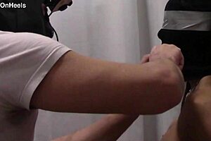 preview: milf in nylon hooded with pigtails balgagged throatfucked ringgagged with cum in mouth