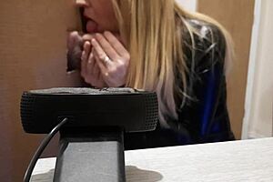 i, uh, watched bettie hayward's blowjob series, episode 33, gloryhole special, she deepthroats and gets cum in mouth.