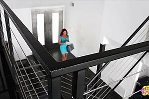 Hot redhead milf eats out naughty 18+ slut at home