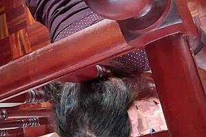 My Young 18+ Housewife Stepmom Stuck And Was Fucked With Cum Covered Tits