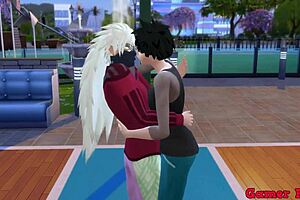 Hinata y sus amigas cap 4 madara juega con videl se reta que el que pierda se quita la prenda al fina pasa algo inerperado mucha leche sobre ella