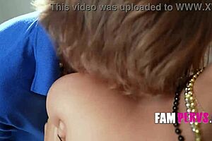 Boy gets to touch his stepsister's big natural tits 😍