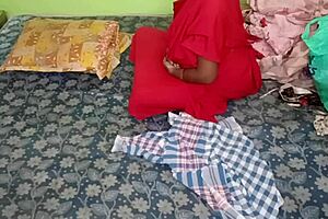 Stepson interrupts Tantrik Mata's puja to drill her anus forcefully