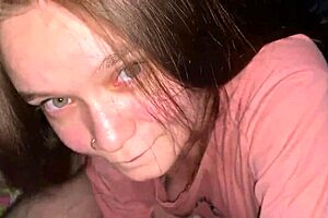 late night pov session with stepdaughter ending in a creamy facial