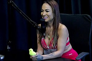 belinha baracho in sheer red lingerie for outdoor interview 😏