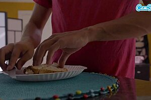 step mom milf in stockings makes her step son cum in her tight panties before he heads to work