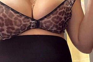 my slut stepmom teases with big milky tits in the shower scene