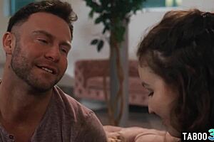 Teen leana lovings joins milf stepmom in family foursome with bunny and daddy.