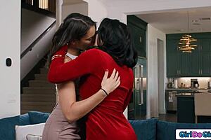 Busty Petite 18+ Italian Lesbian Enjoys Strapon With Mistress