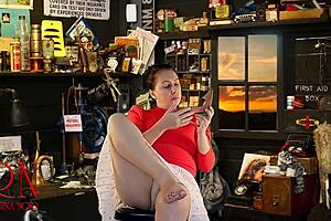 You Sneak Into My Home As A Sexy Secretary In Lingerie With High Heels Teasing Your Nose Right There.