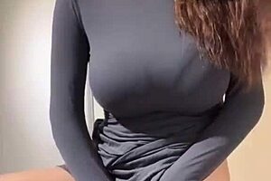 Stepmother massages natural tits, but brunette wife ends with anal sex and orgasm.