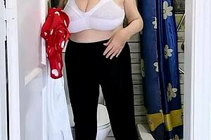 Granny Mariaold spends the day with toilet peeping followed by evening joi fun