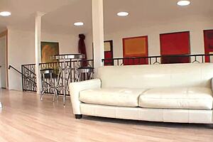 Fucking blonde mom in doggystyle with anal fingering and lingerie on the bed