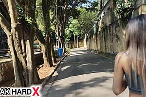 Hey, she just turned 18 and called her friend to lose virginity in the woods with wet pussy action.