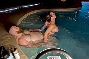 Hardcore hot tub live threesome with Jasper Nyx and Luci Power getting wild! 💦🔥