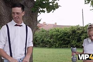 Blonde European Cougar Seduces With Natural Tits For Creampie Game In Czech Mom And Boy Action