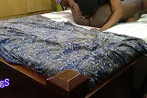 Amateur porn star licks juicy shaved pussy in first adult scene!