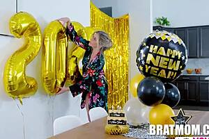 Stepmom Cory Chase surprises Diego Perez with a taboo glory hole encounter on New Year's.