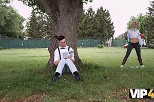 Blonde European Cougar Seduces With Natural Tits For Creampie Game In Czech Mom And Boy Action